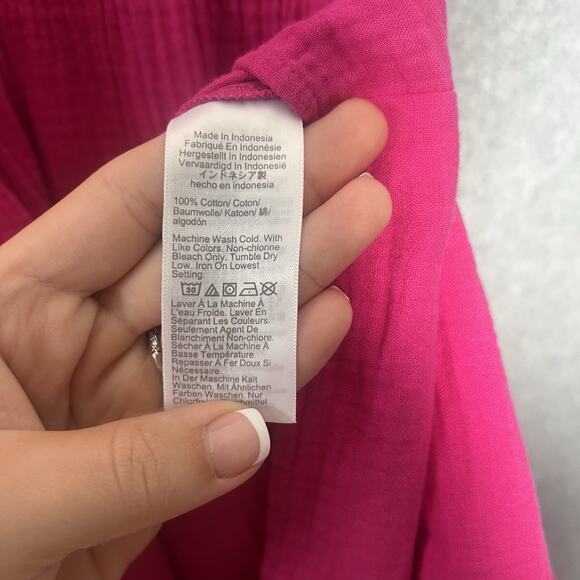 J Crew pink Preppy tiered babydoll ruffeled cap sleeve dress NEW Size 4 - Picture 8 of 8